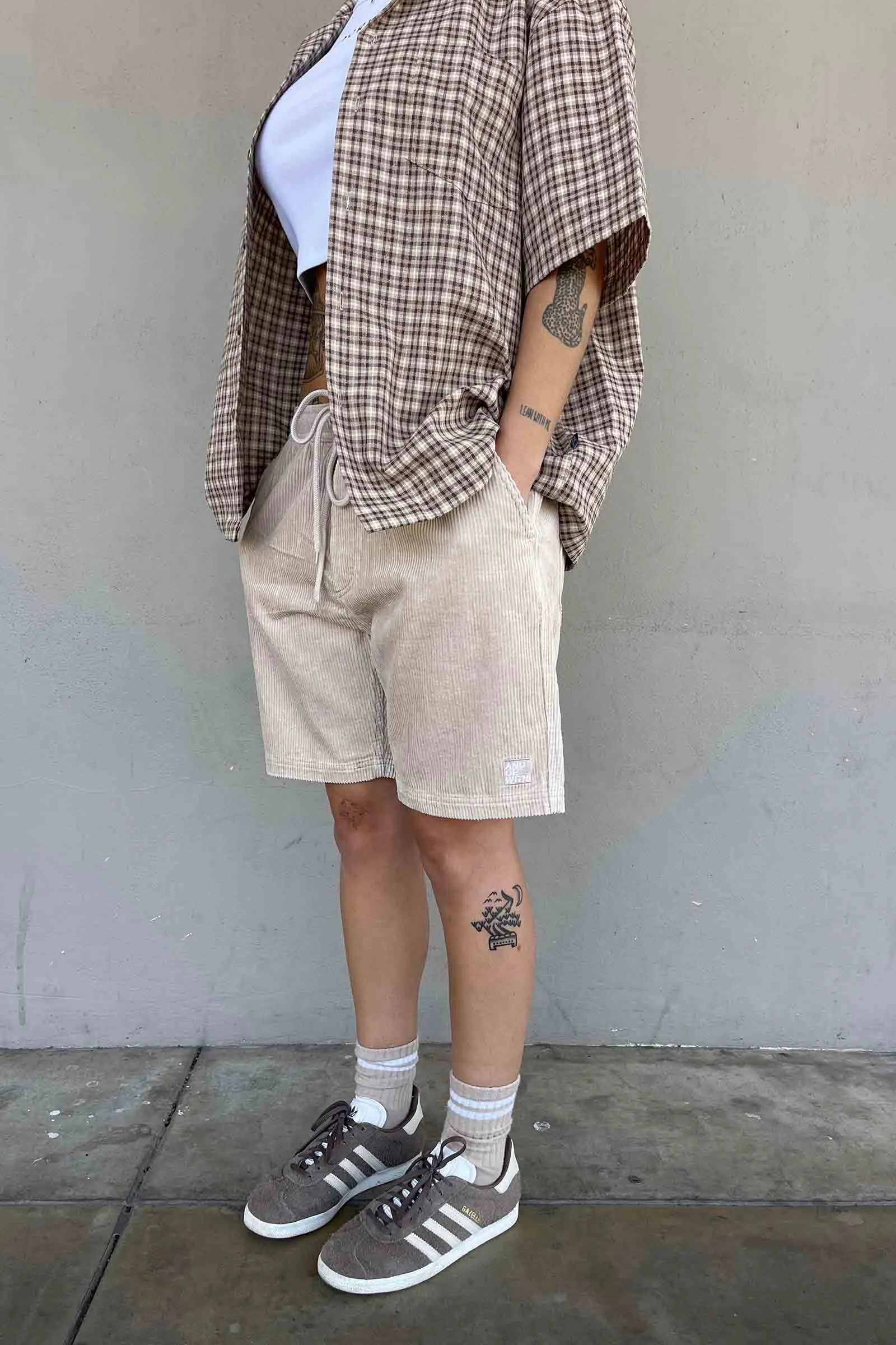 Beach Bum Corduroy Shorts Cream