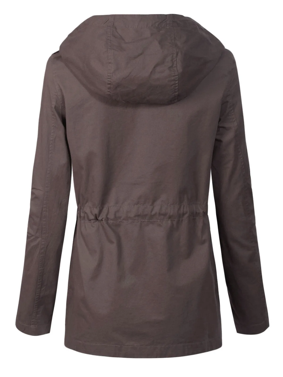 Casual Safari Military Anorak Utility Hoodie  Zip-Up Jacket