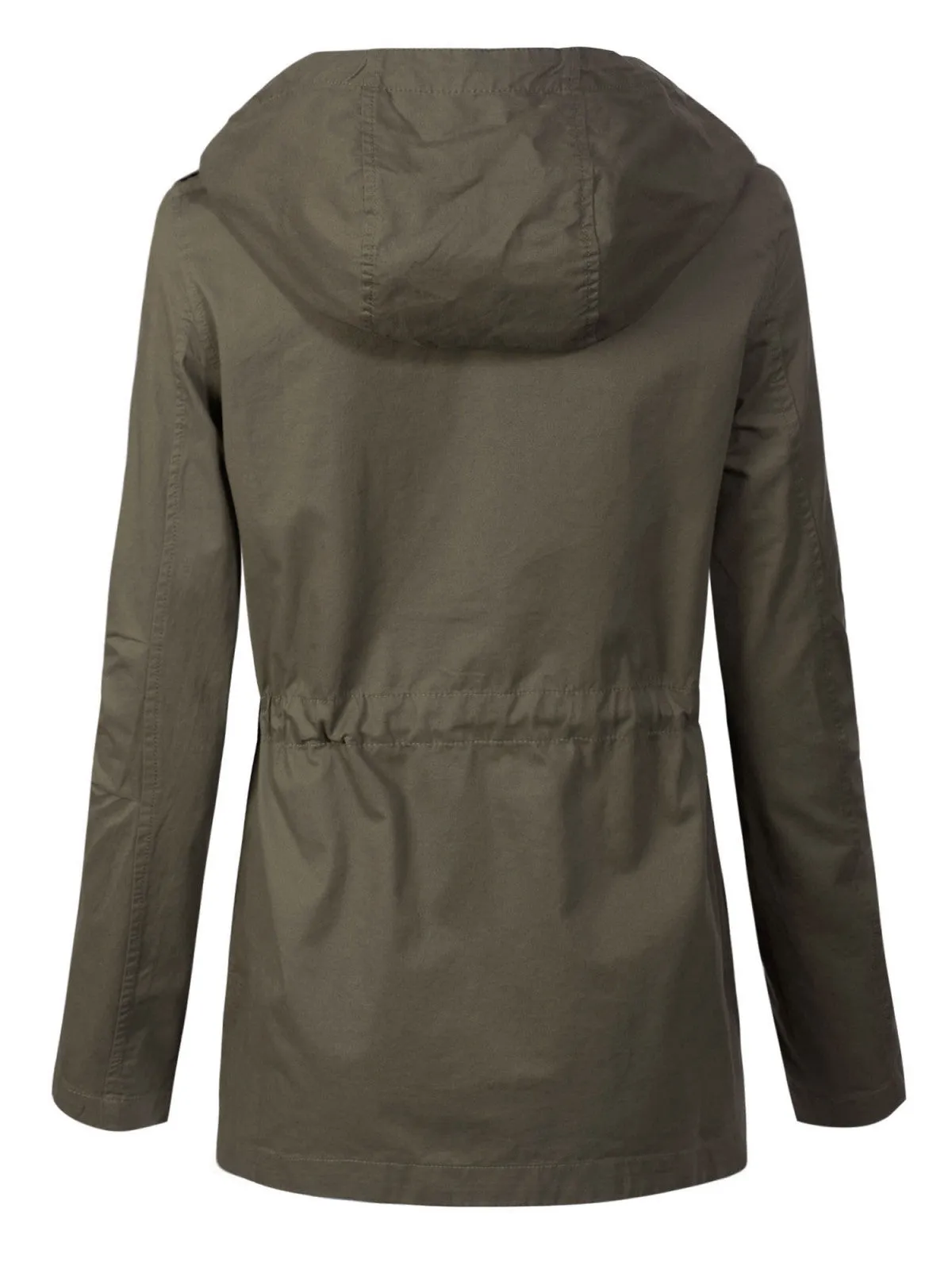 Casual Safari Military Anorak Utility Hoodie  Zip-Up Jacket