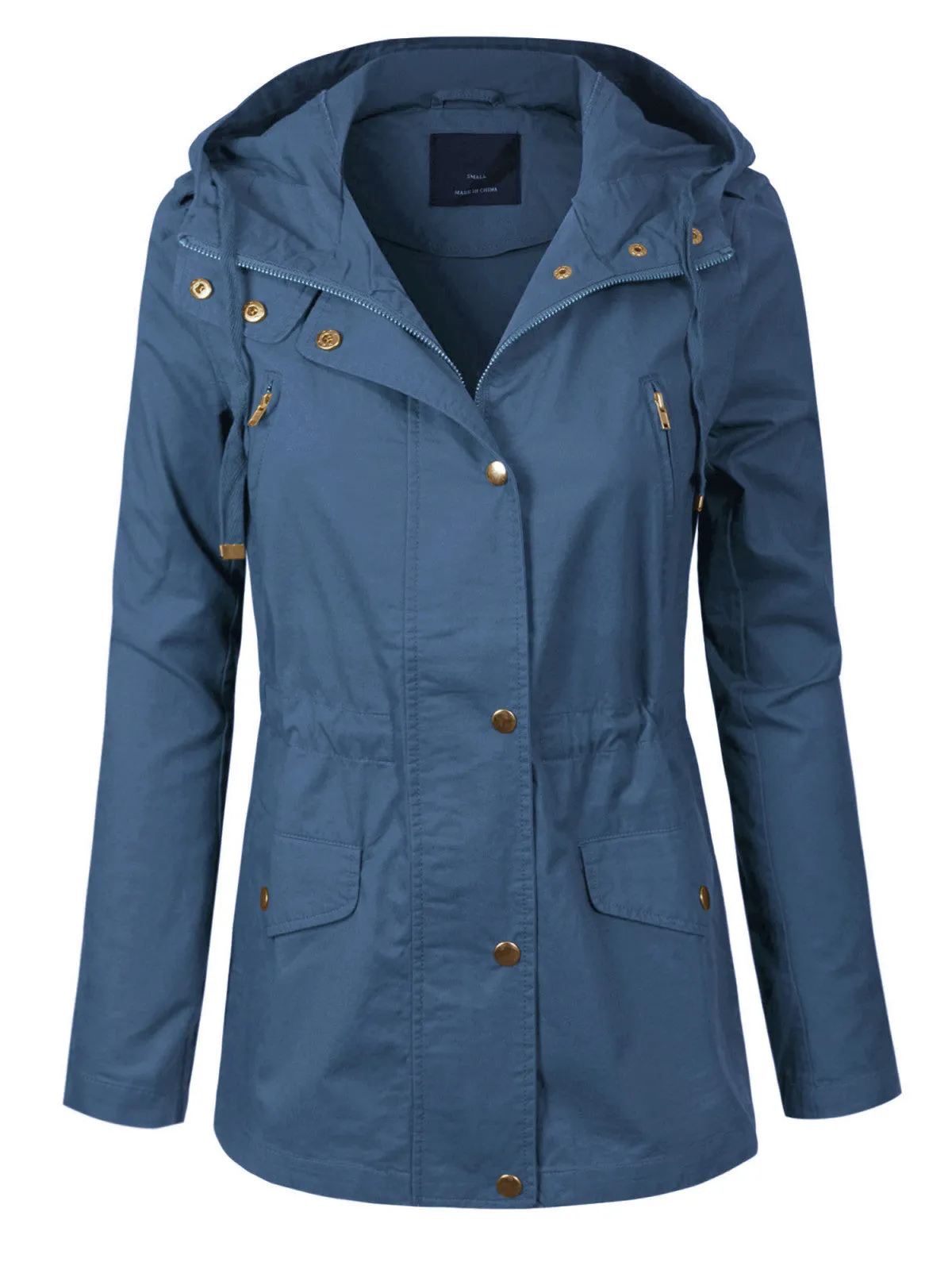 Casual Safari Military Anorak Utility Hoodie  Zip-Up Jacket