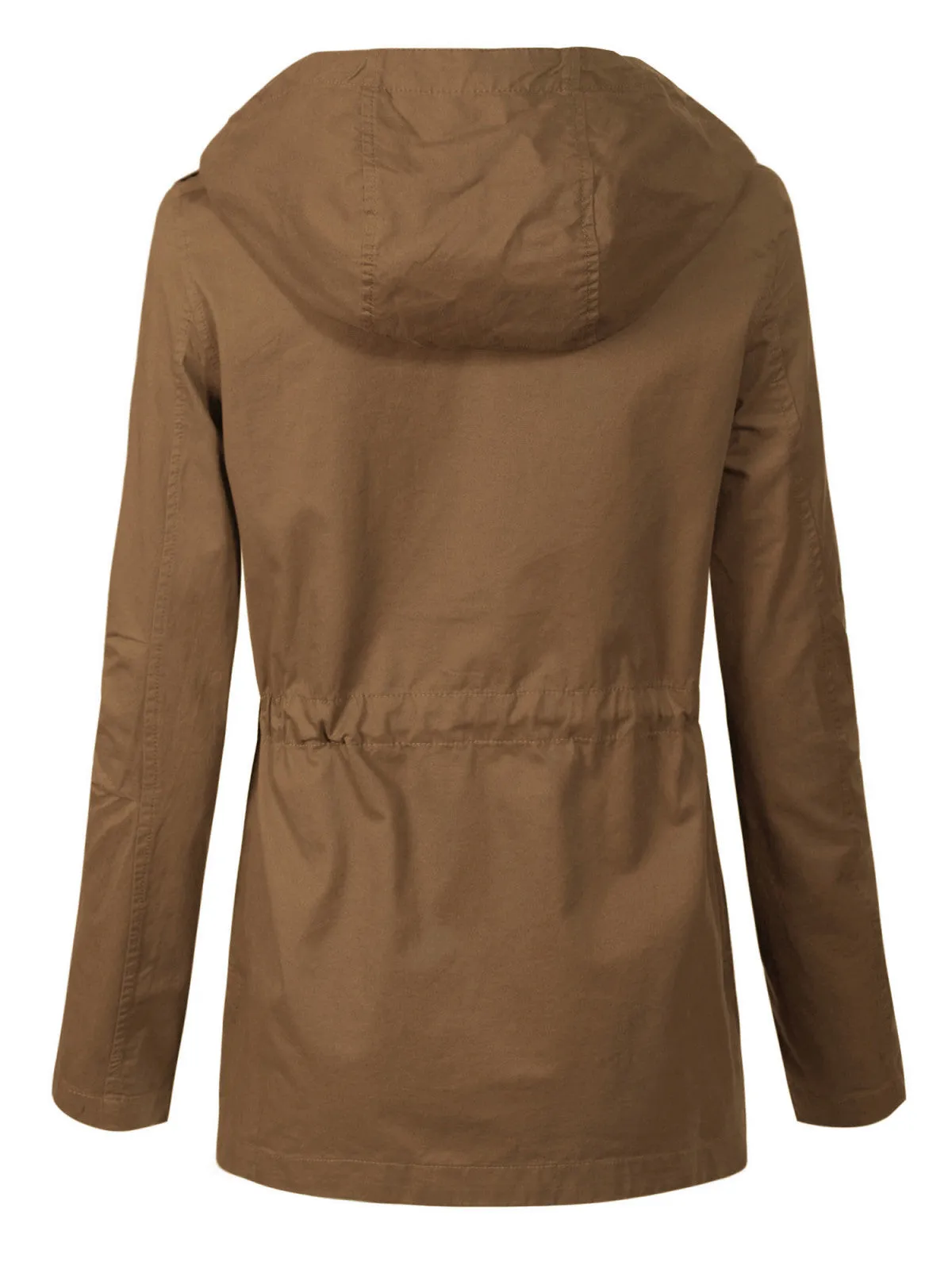 Casual Safari Military Anorak Utility Hoodie  Zip-Up Jacket