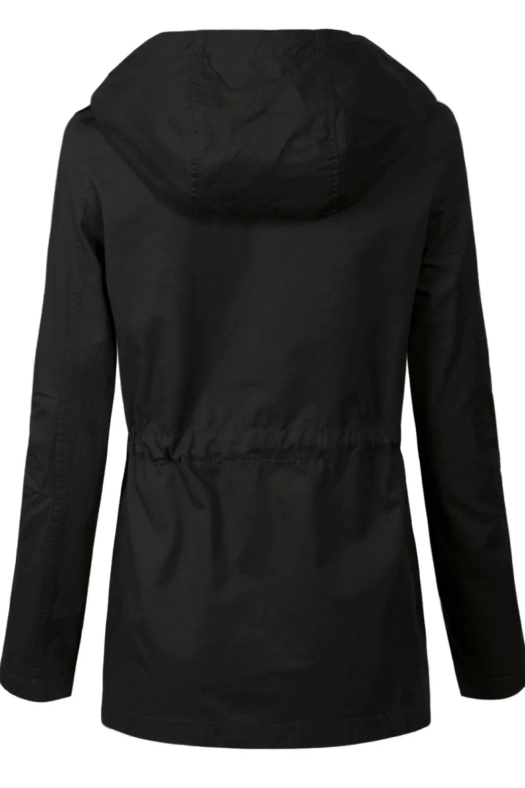 Casual Safari Military Anorak Utility Hoodie  Zip-Up Jacket
