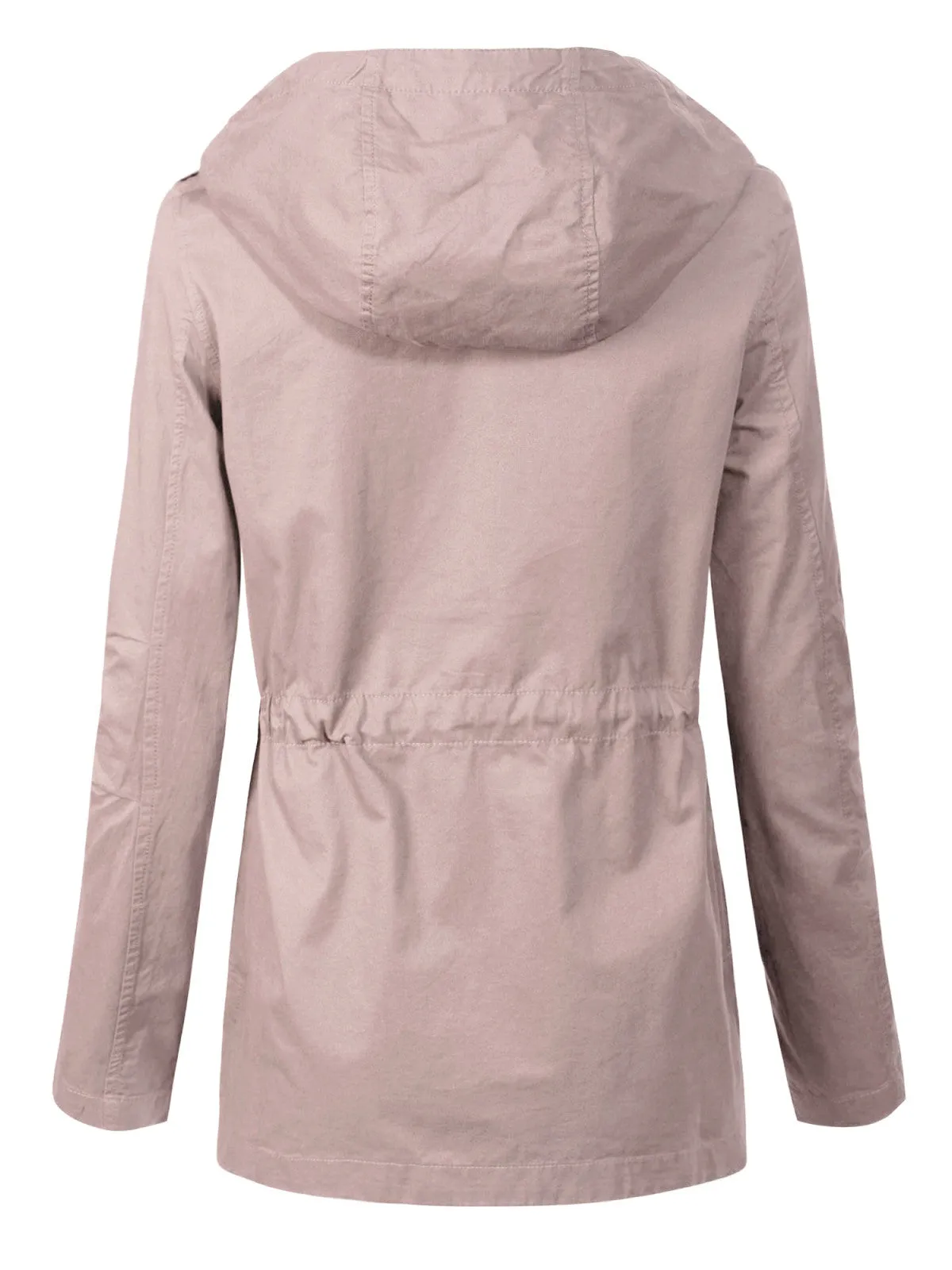 Casual Safari Military Anorak Utility Hoodie  Zip-Up Jacket