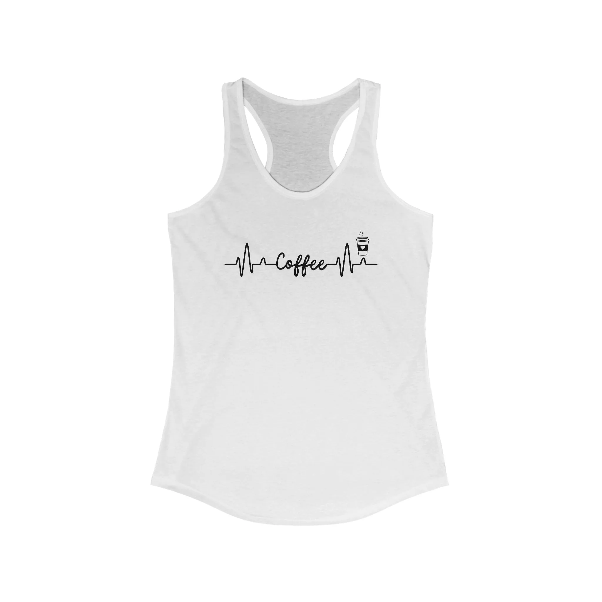 Coffee Heartbeat Tank Top: Get Your Caffeine Fix in Style