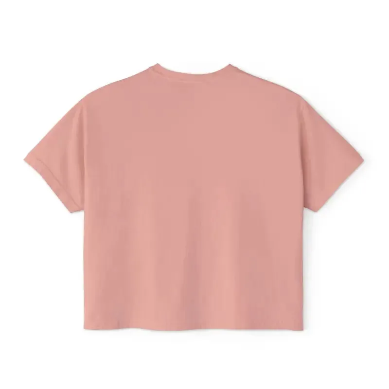 Cool Women Boxy Tee with Pink Heart