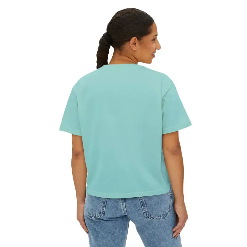 Cool Women Boxy Tee with Pink Heart