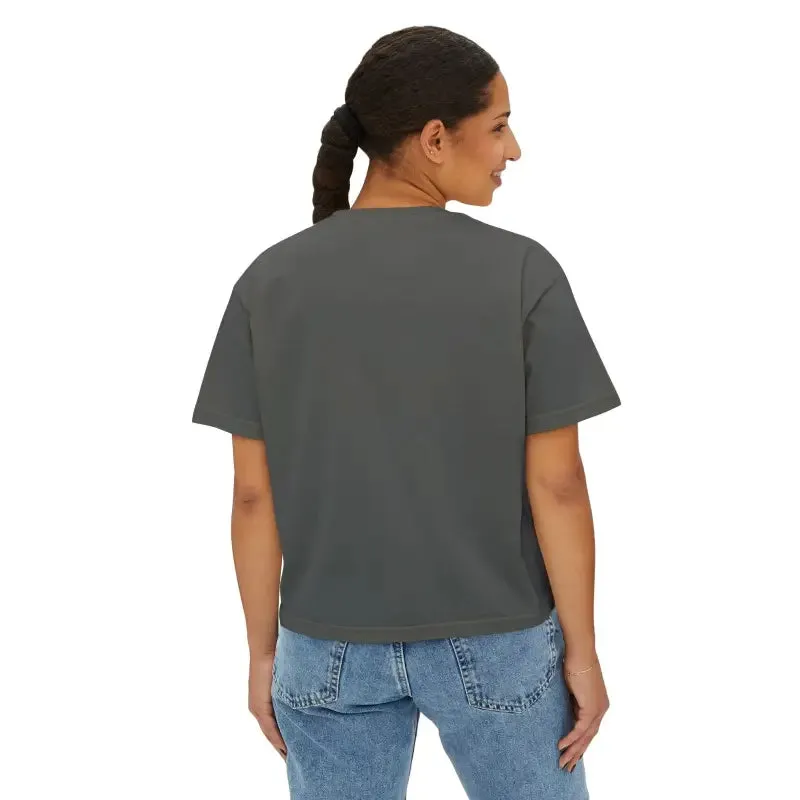 Cool Women Boxy Tee with Pink Heart