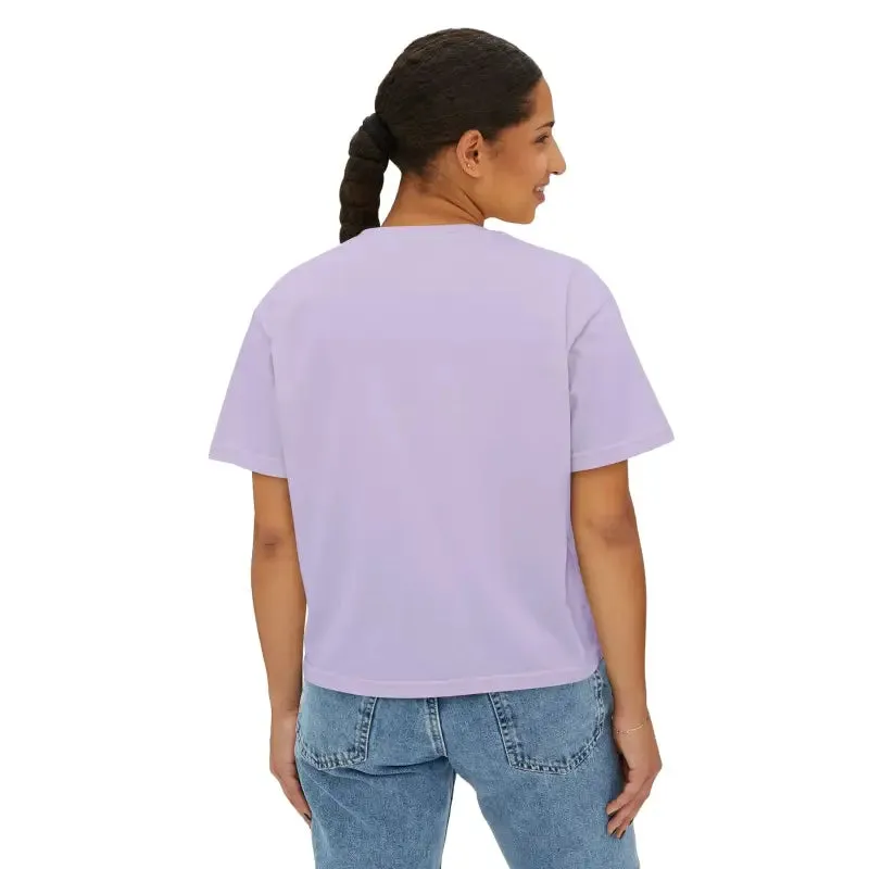 Cool Women Boxy Tee with Pink Heart