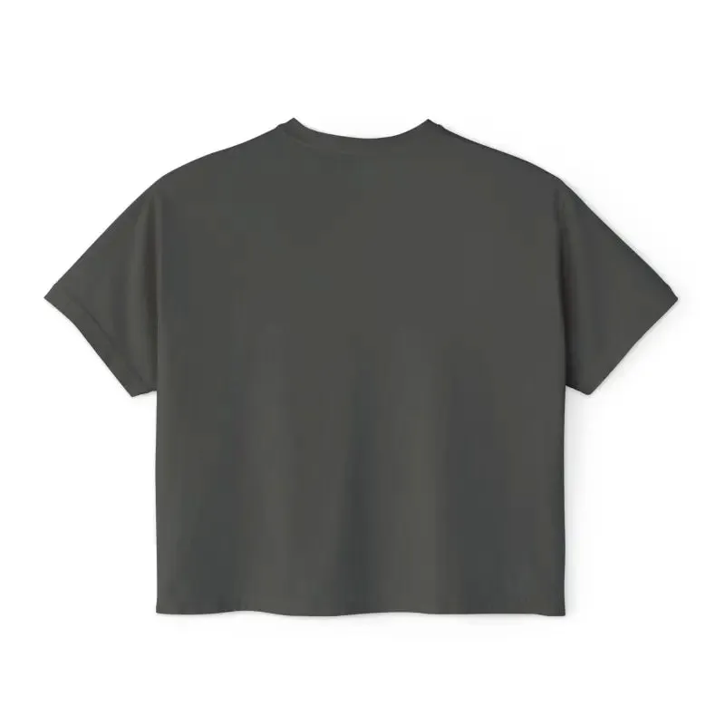 Cool Women Boxy Tee with Pink Heart
