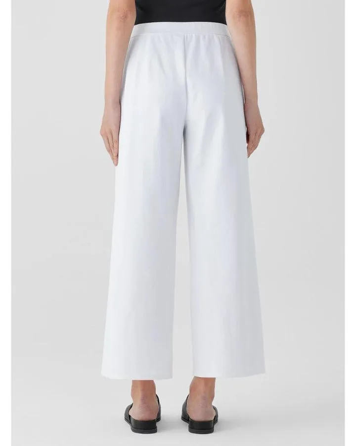Eileen Fisher Cotton Blend Ponte Wide Leg Pant