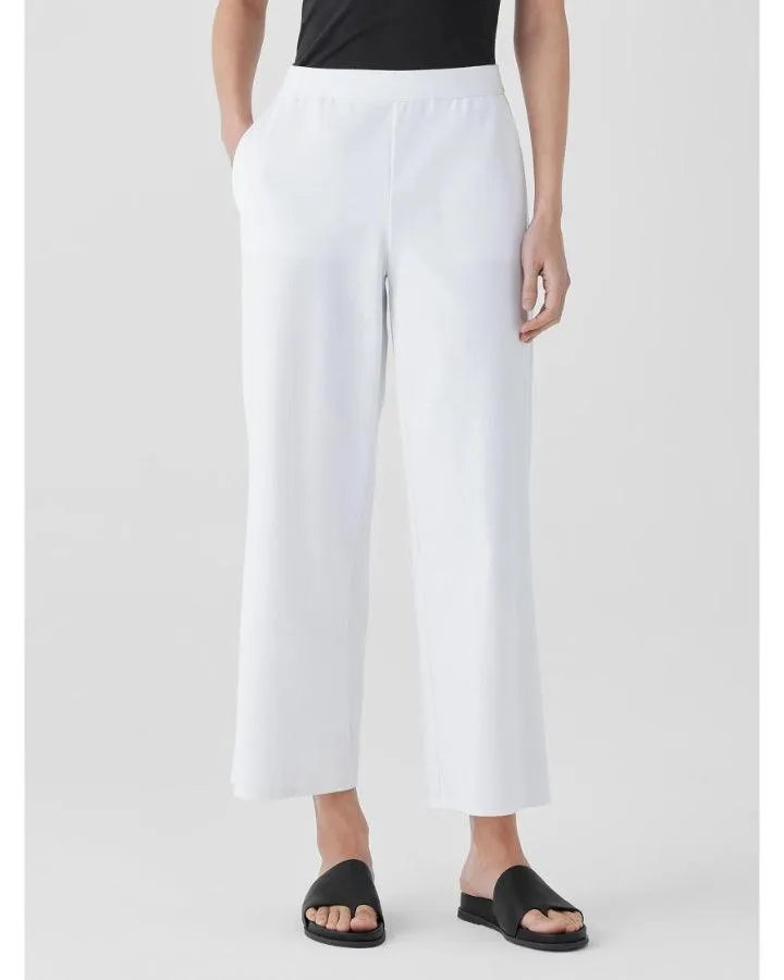 Eileen Fisher Cotton Blend Ponte Wide Leg Pant