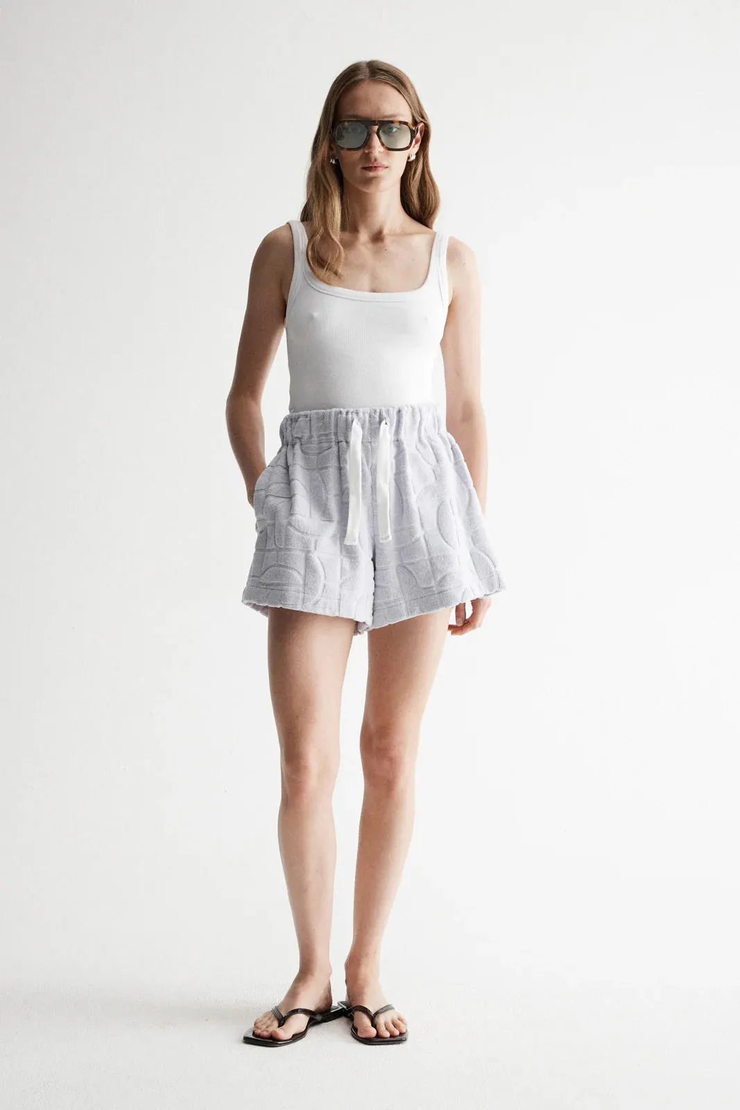 Elka Collective - Monogram Towelling Short (Cornflower Blue)