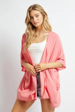 FS CLEARANCE Favorite Solid Kimono Cardigan