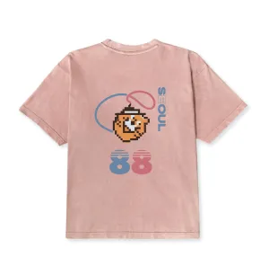 HODORI PIXEL TEE (WASHED PINK)