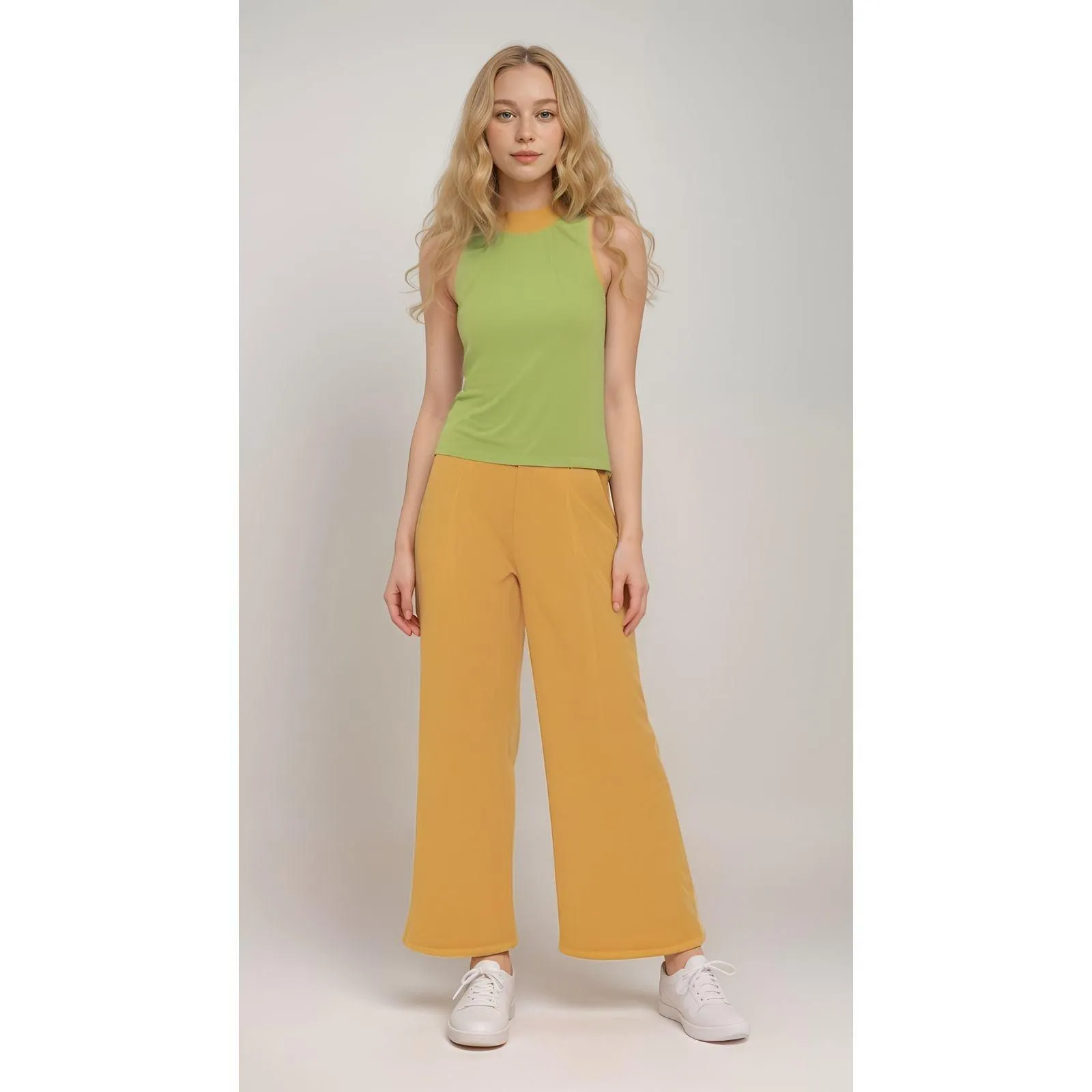 Jana Green Mock Neck Tank Top