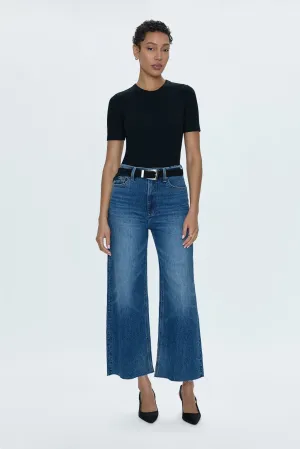Lana Crop High Rise Ultra Wide Leg in Palladium