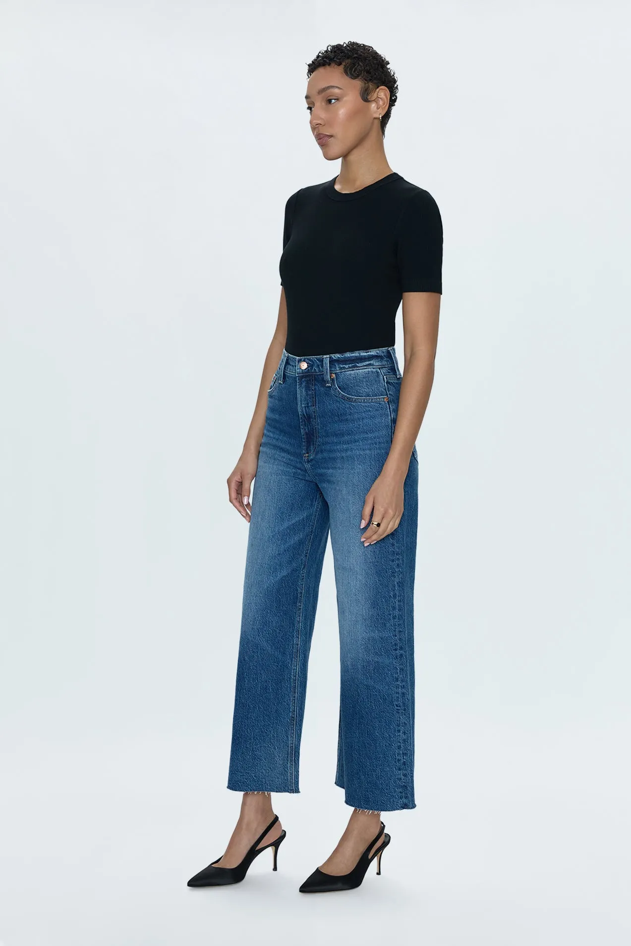 Lana High Rise Ultra Wide Jean - Palladium