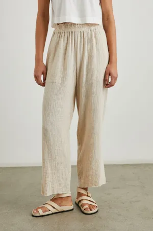 LEON CROP PANT - FLAX