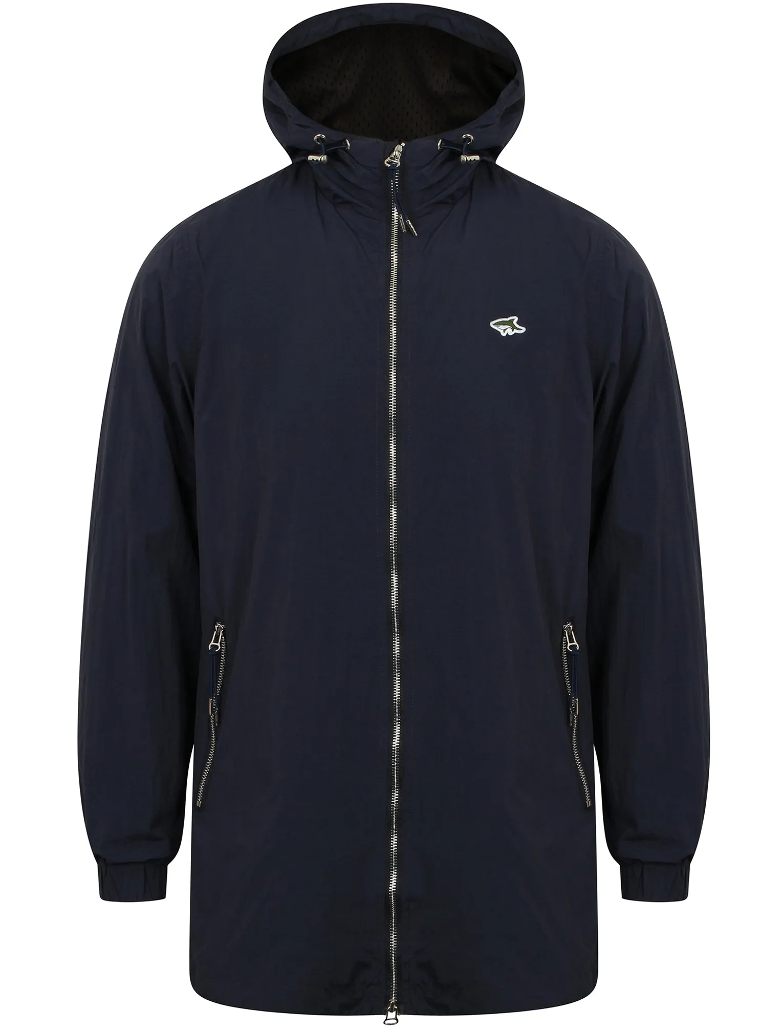 Limekiln Zip Through Anorak Jacket in True Navy - Le Shark