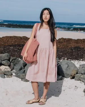 Midi SMOCK loose linen dress