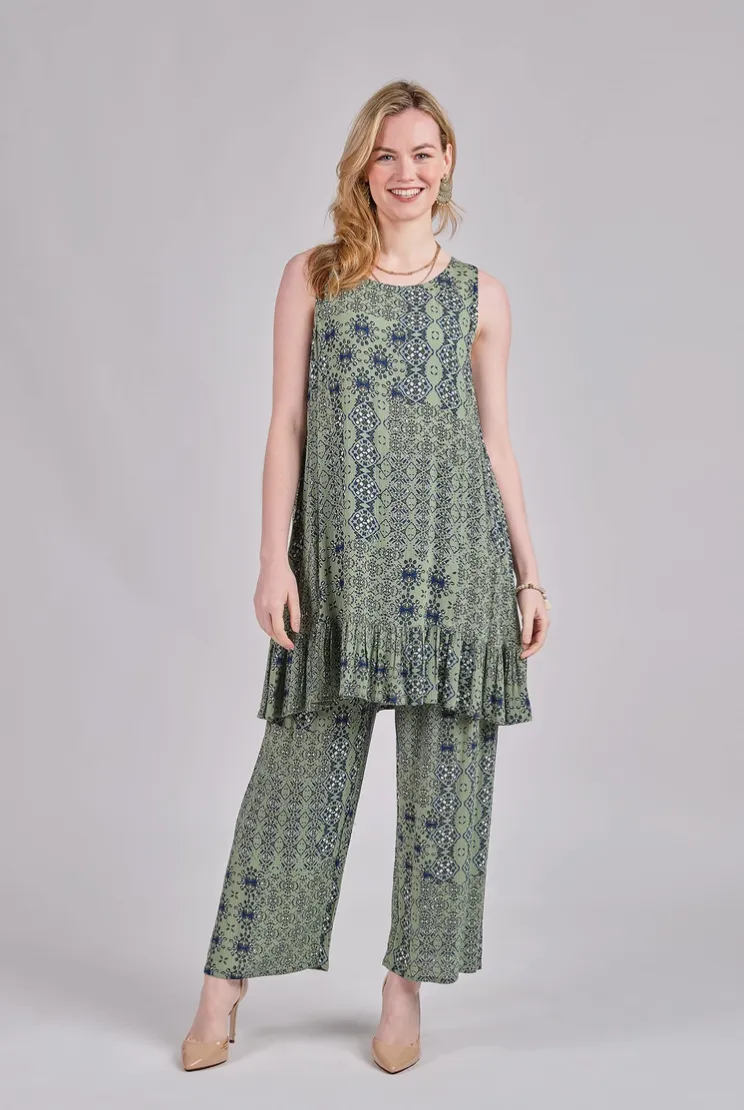 Mint Print Tunic