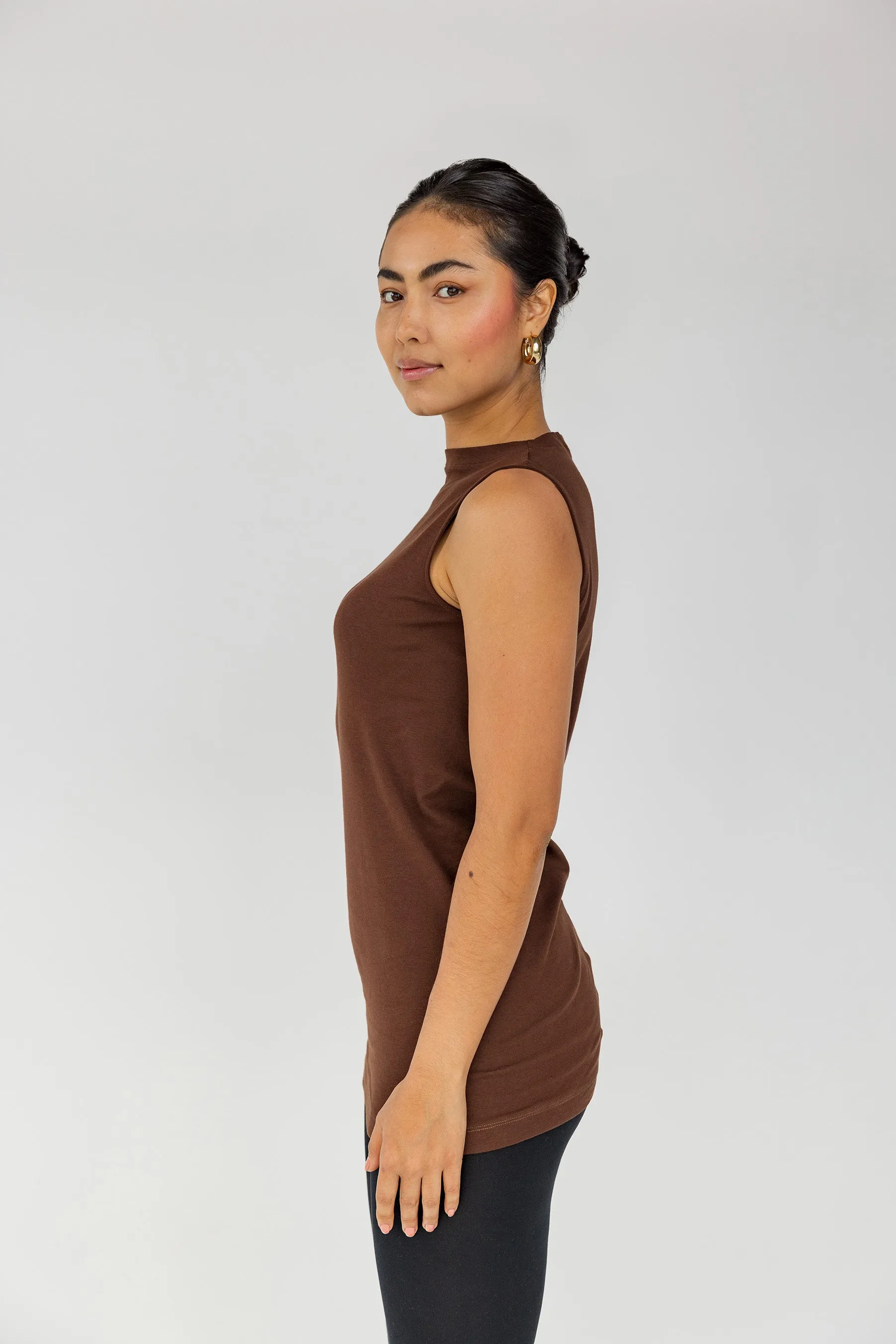 mock neck tank