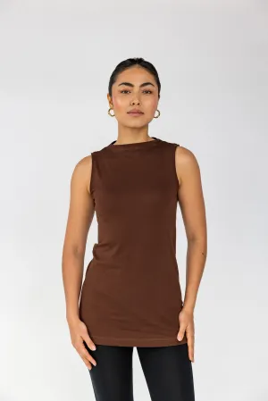 mock neck tank