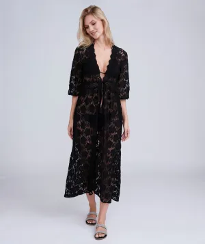 Ola Maxi Kimono - Black