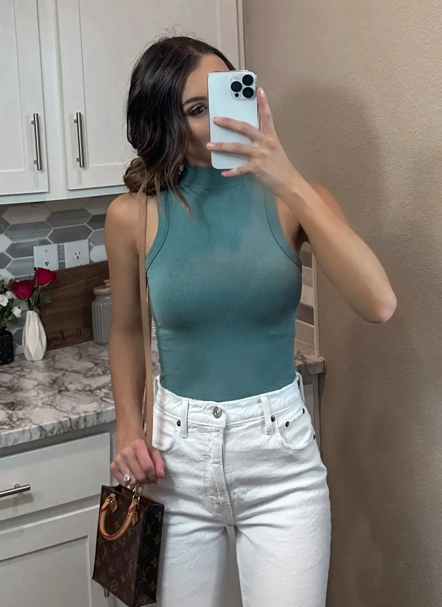 Reversible Zip Up Ribbed Mock Neck Tank - Final Sale