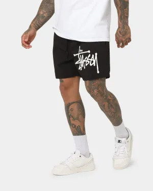 Stussy Big Graffiti Beach Shorts Black