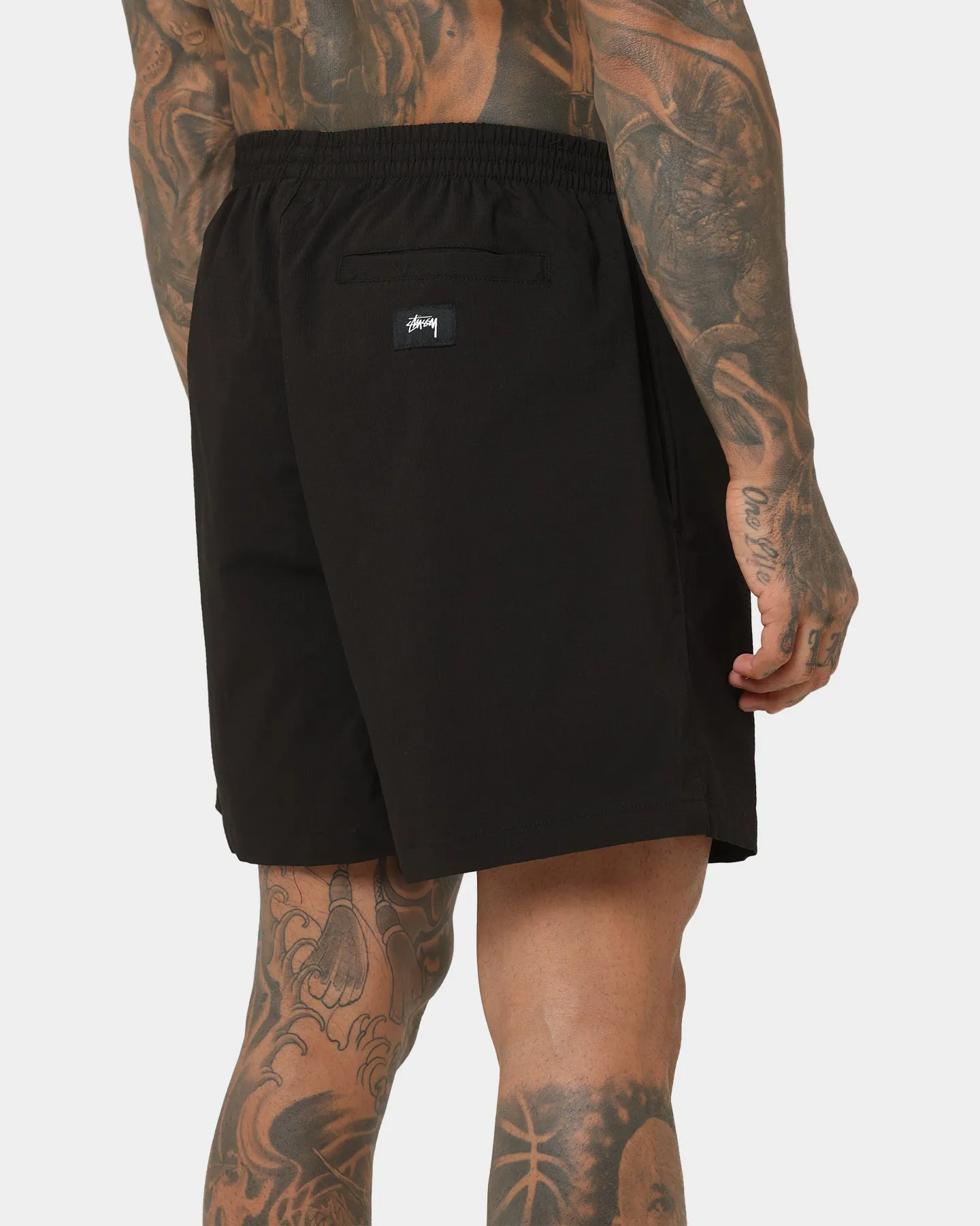 Stussy Big Graffiti Beach Shorts Black