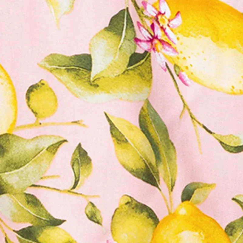 Women Playful Citrus Floral Print Cami and Shorts Loungewear Set