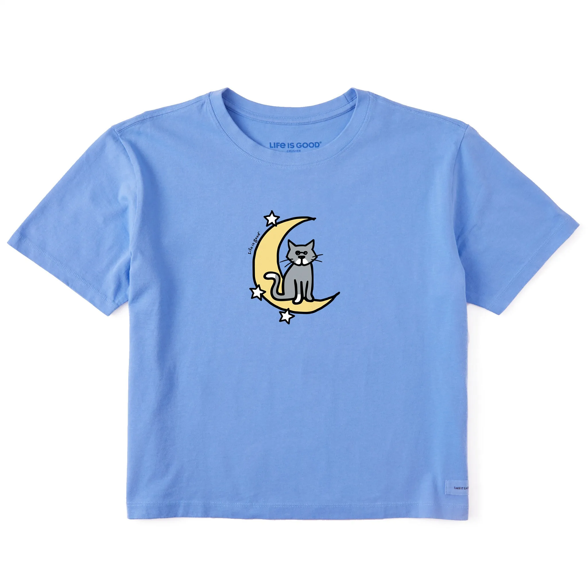 Women's Al Moon & Stars Short Sleeve Crusher Boxy Tee