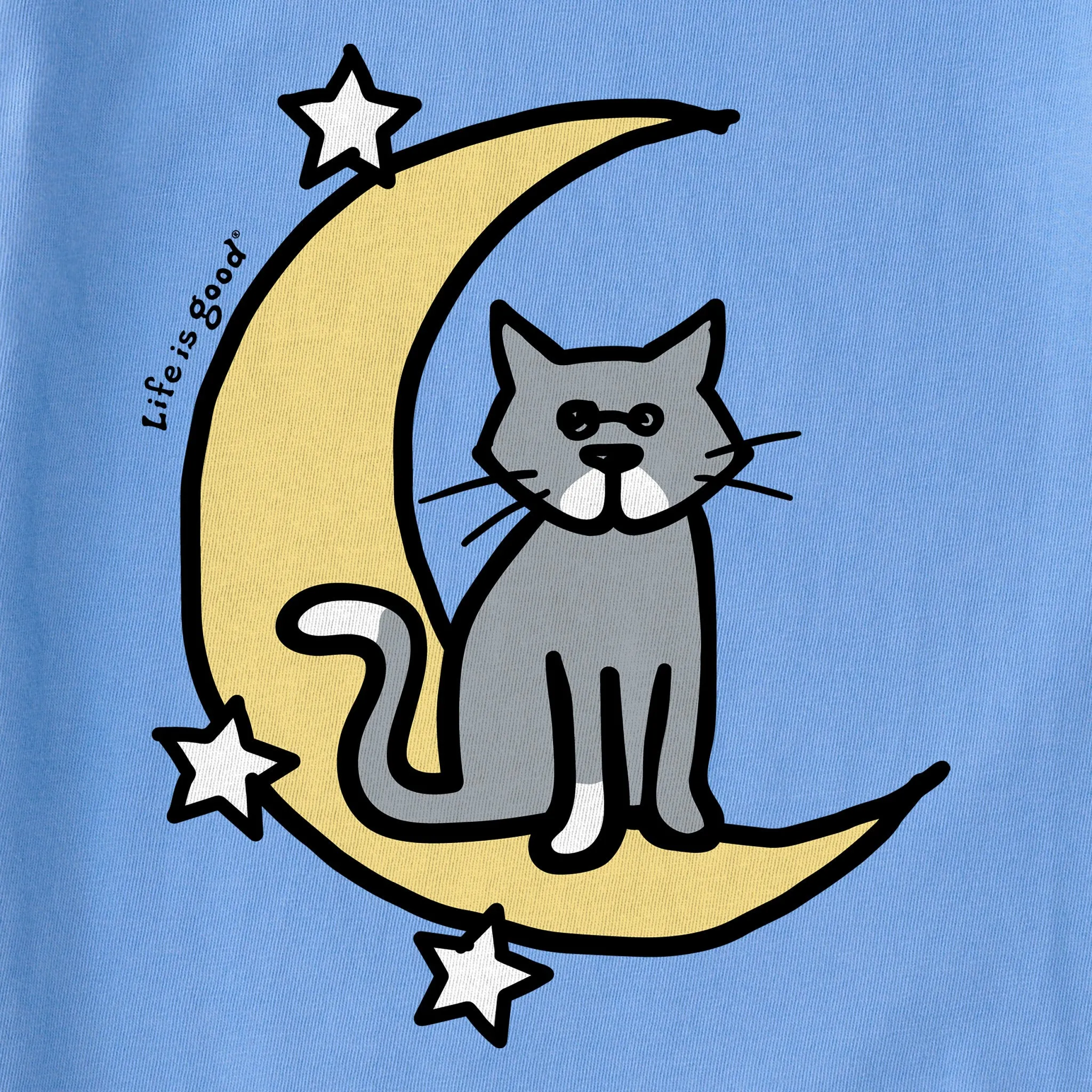 Women's Al Moon & Stars Short Sleeve Crusher Boxy Tee