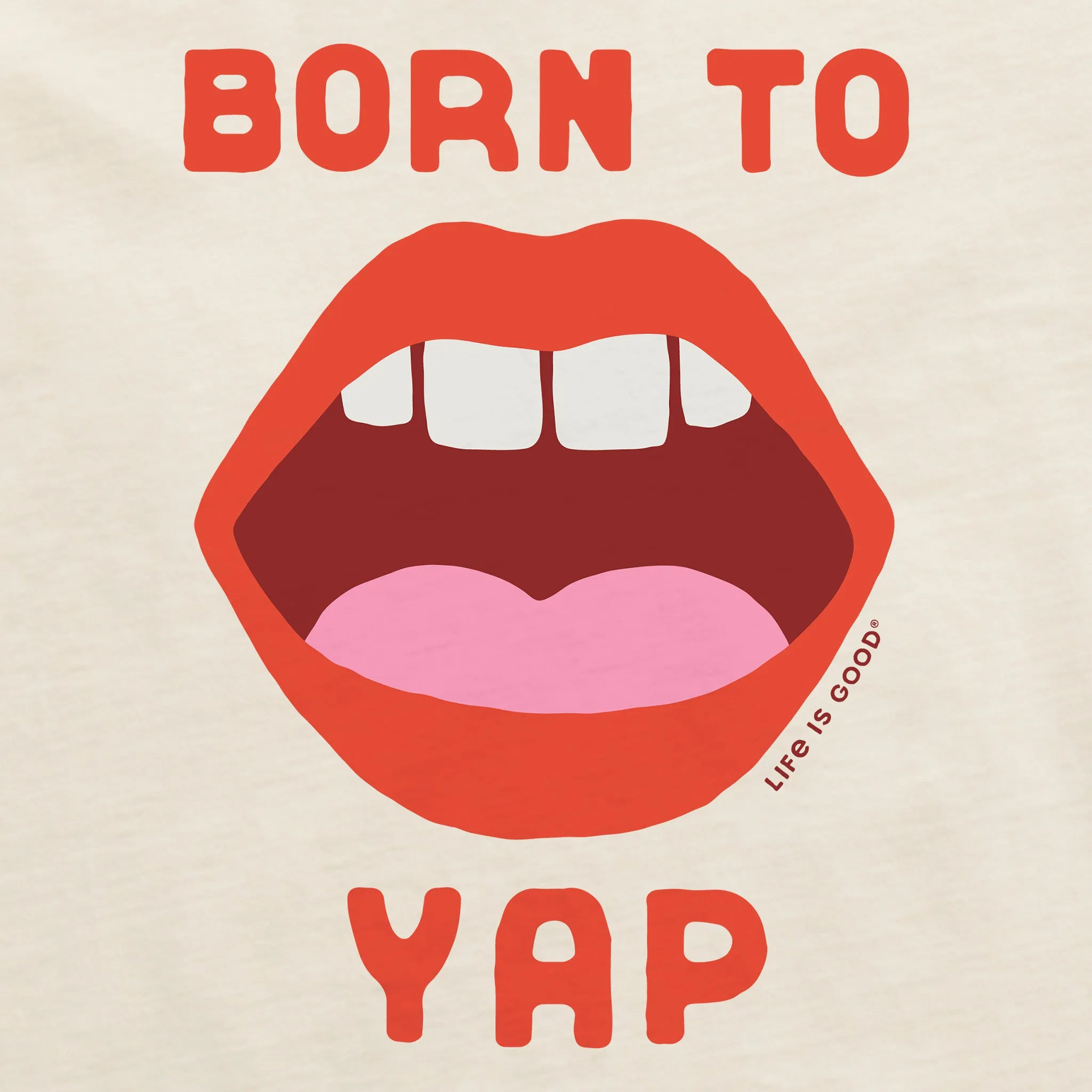 Women's Born to Yap Long Sleeve Crusher Boxy Tee