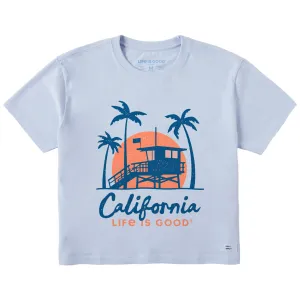Women's California Lifeguard Station Short Sleeve Crusher Boxy Tee
