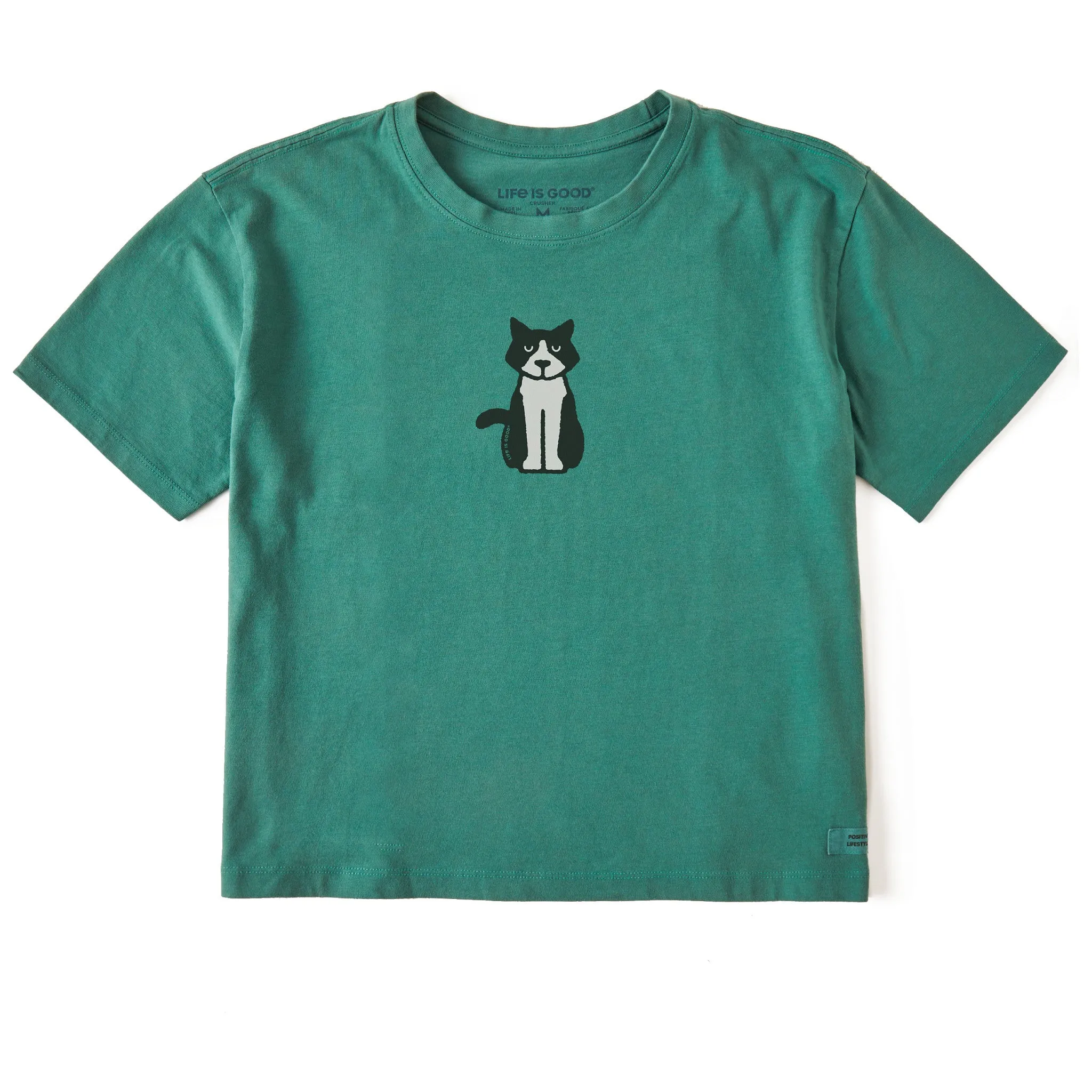 Women's Clean Tuxedo Al Short Sleeve Crusher Boxy Tee
