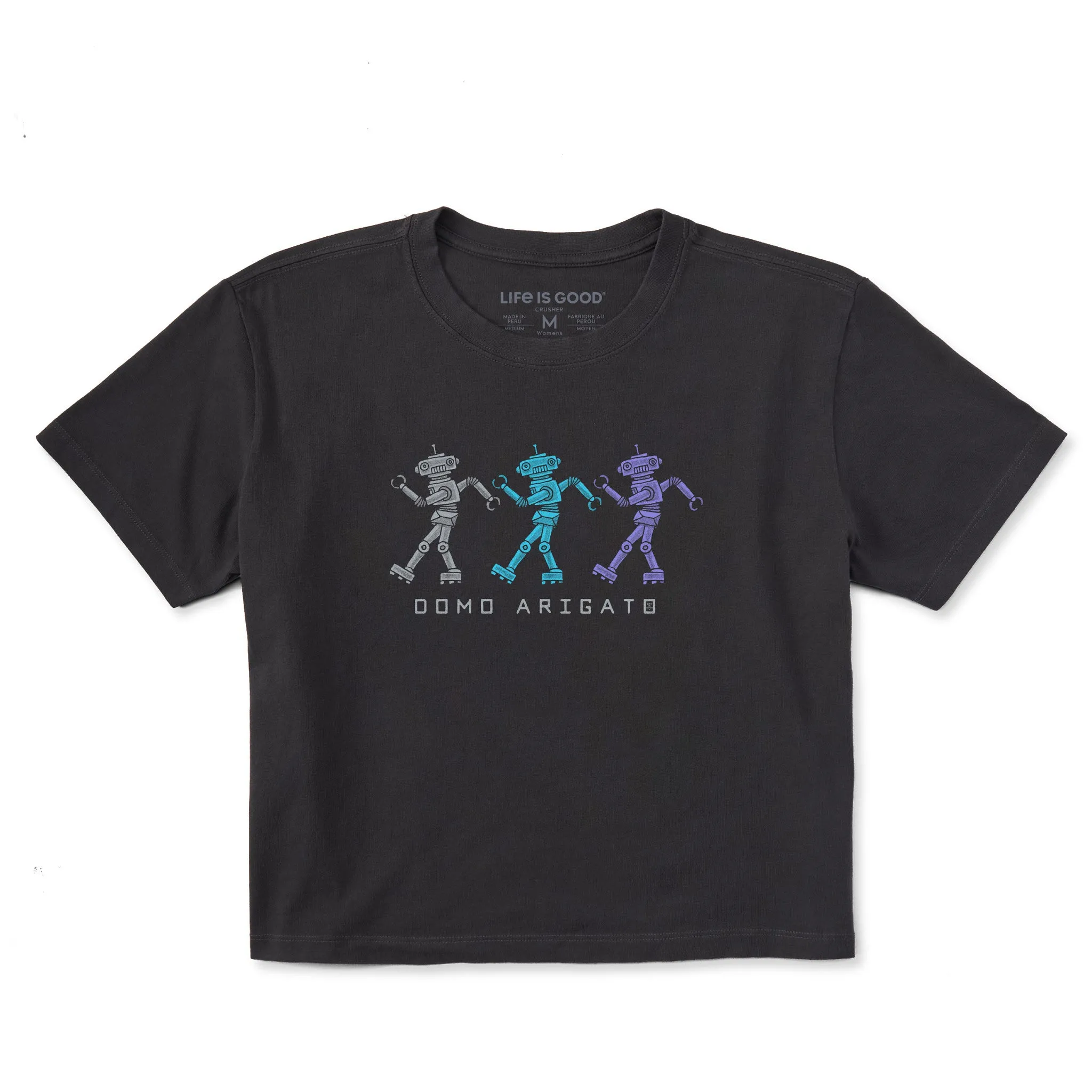 Women's Domo Arigato Robots Short Sleeve Crusher Boxy Tee