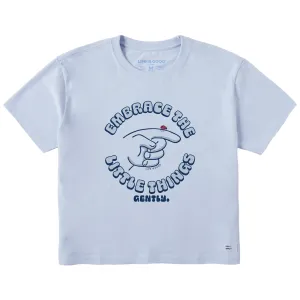 Women's Embrace the Little Things, Gently. Short Sleeve Crusher Boxy Tee
