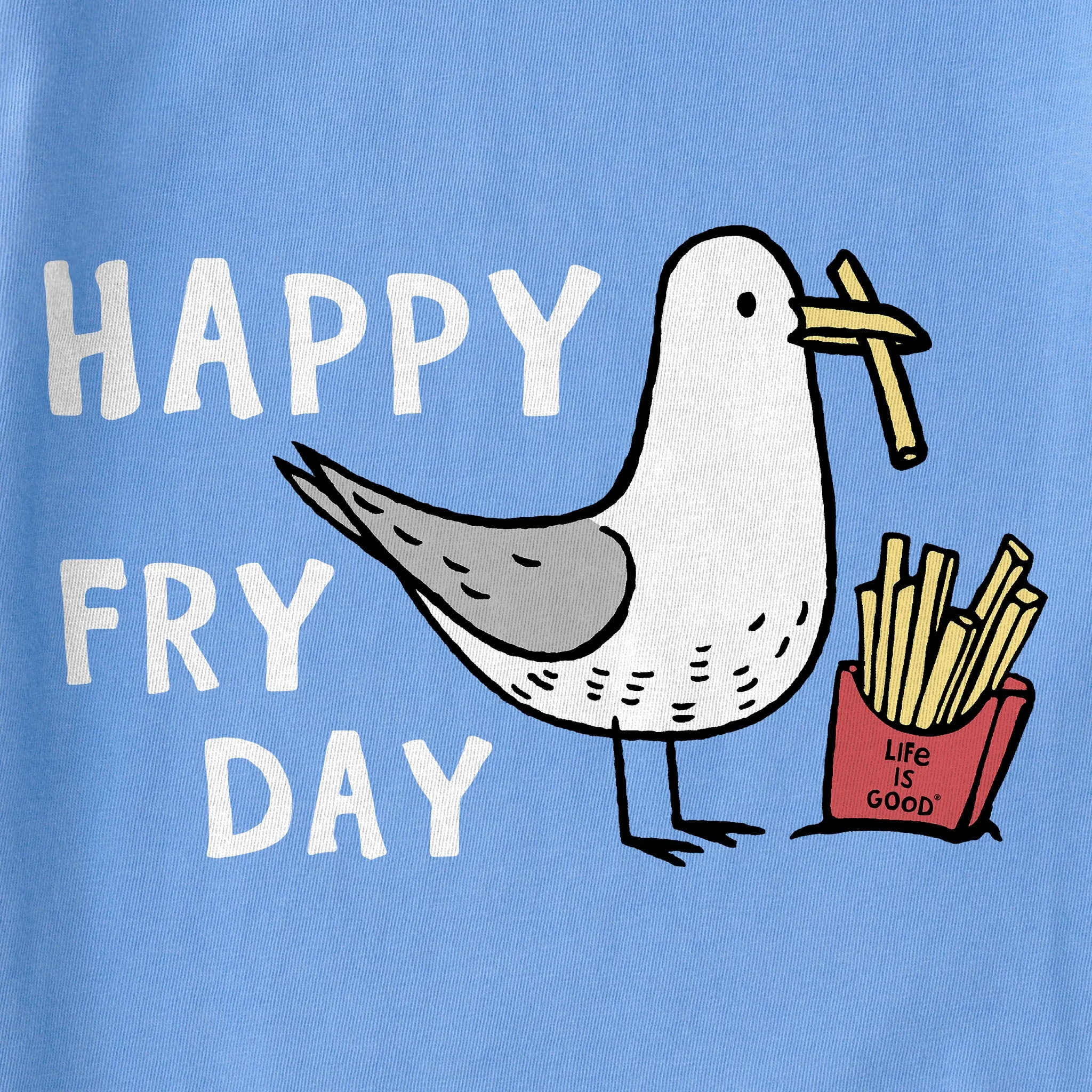 Women's Happy Fry Day Short Sleeve Crusher Boxy Tee