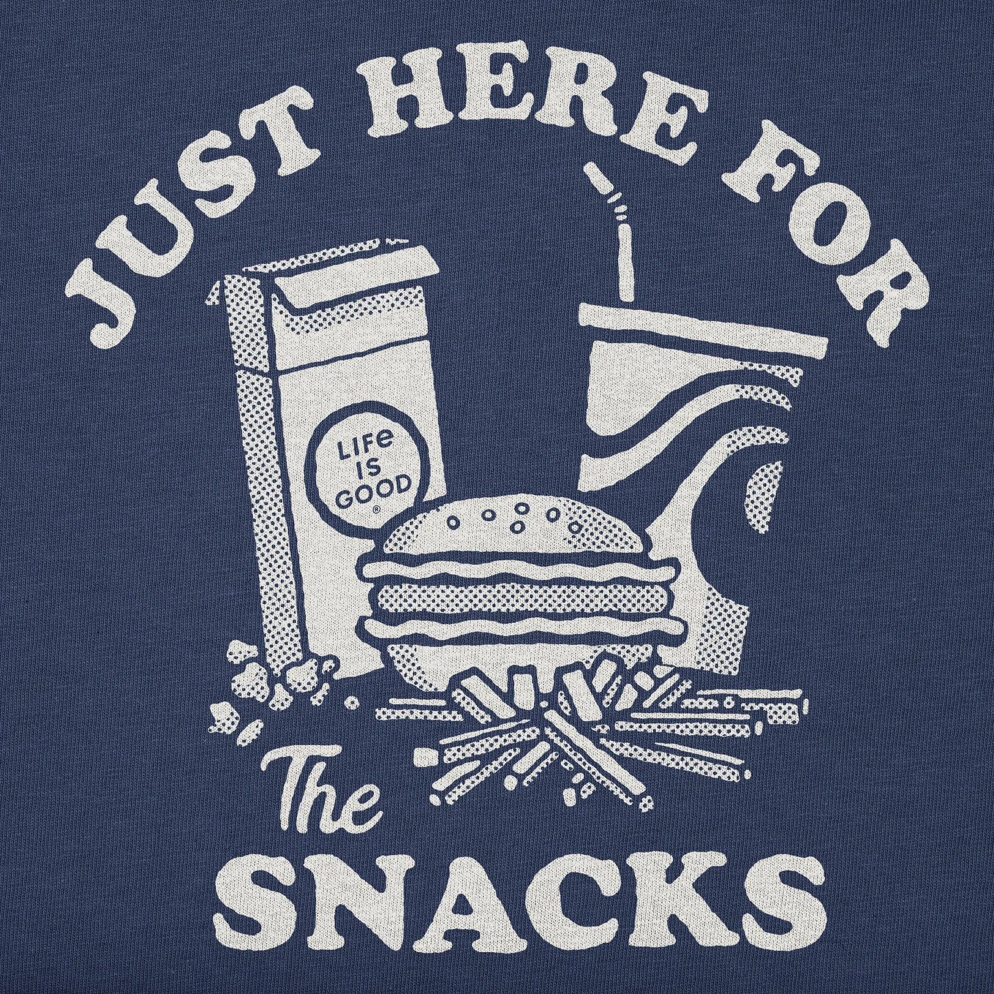 Women's Here for the Snacks Short Sleeve Crusher Boxy Tee