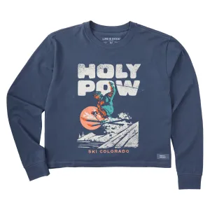 Women's Holy Pow Ski Colorado Long Sleeve Crusher Boxy Tee